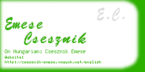 emese csesznik business card
